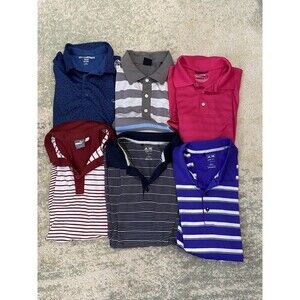 LOT (6) Size Large Adidas Chaps 78 PUMA Dunning Greg Norman Golf Shirts Polos